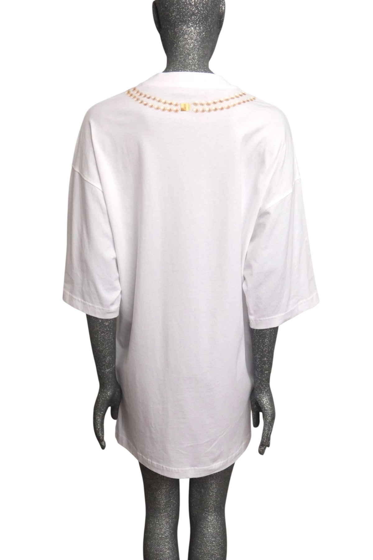 MOSCHINO COUTURE! - S2025 White Oversized Croissant T-Shirt Dress, Multiple Sizes Available