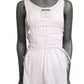 MOSCHINO COUTURE! - 2025 White Double Layer Tank, Multiple Sizes Available