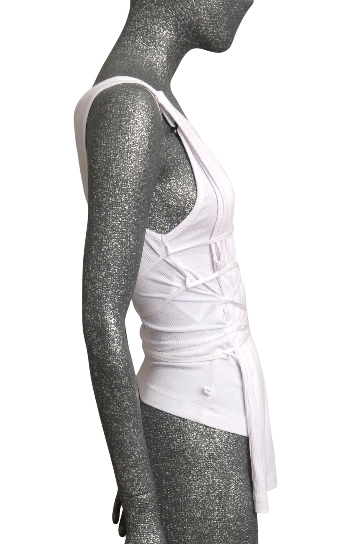 MOSCHINO COUTURE! - 2025 White Double Layer Tank, Multiple Sizes Available