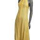 MOSCHINO COUTURE! - S2025 Yellow Rayon Halter Dress, Size-4