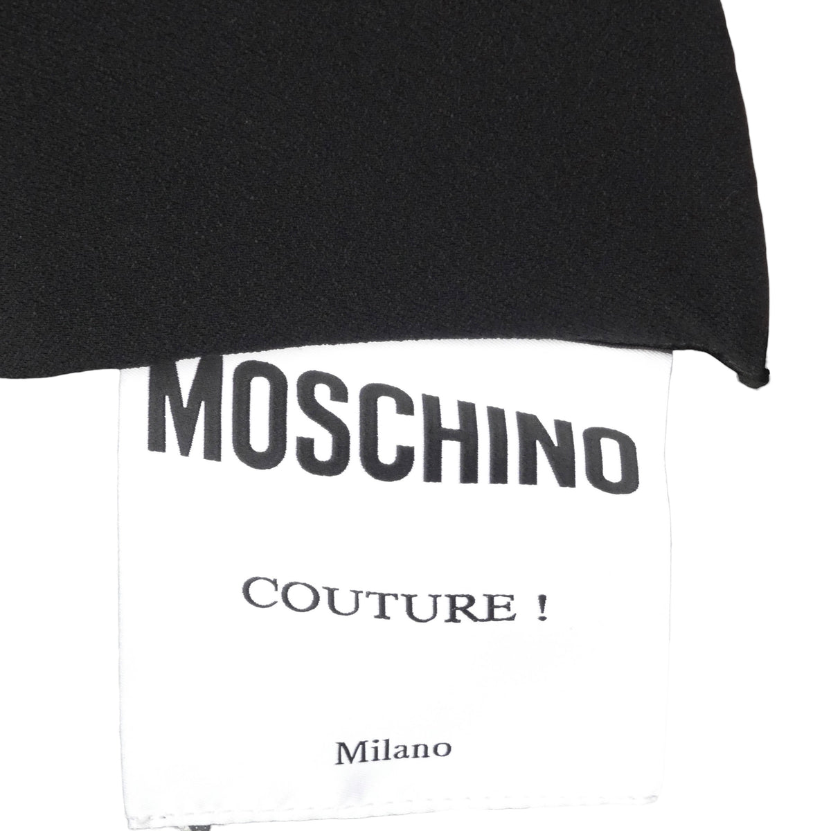 MOSCHINO COUTURE! - 2022 Black "Maid in Italy" Blouse, Size-8