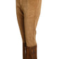 MOSCHINO JEANS - 1990s Fringed Corduroy Pants, Size 10