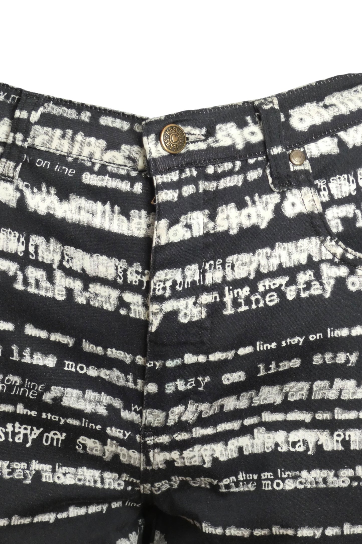 MOSCHINO JEANS - 1990s Graphic Print Knit Pants, Size 8