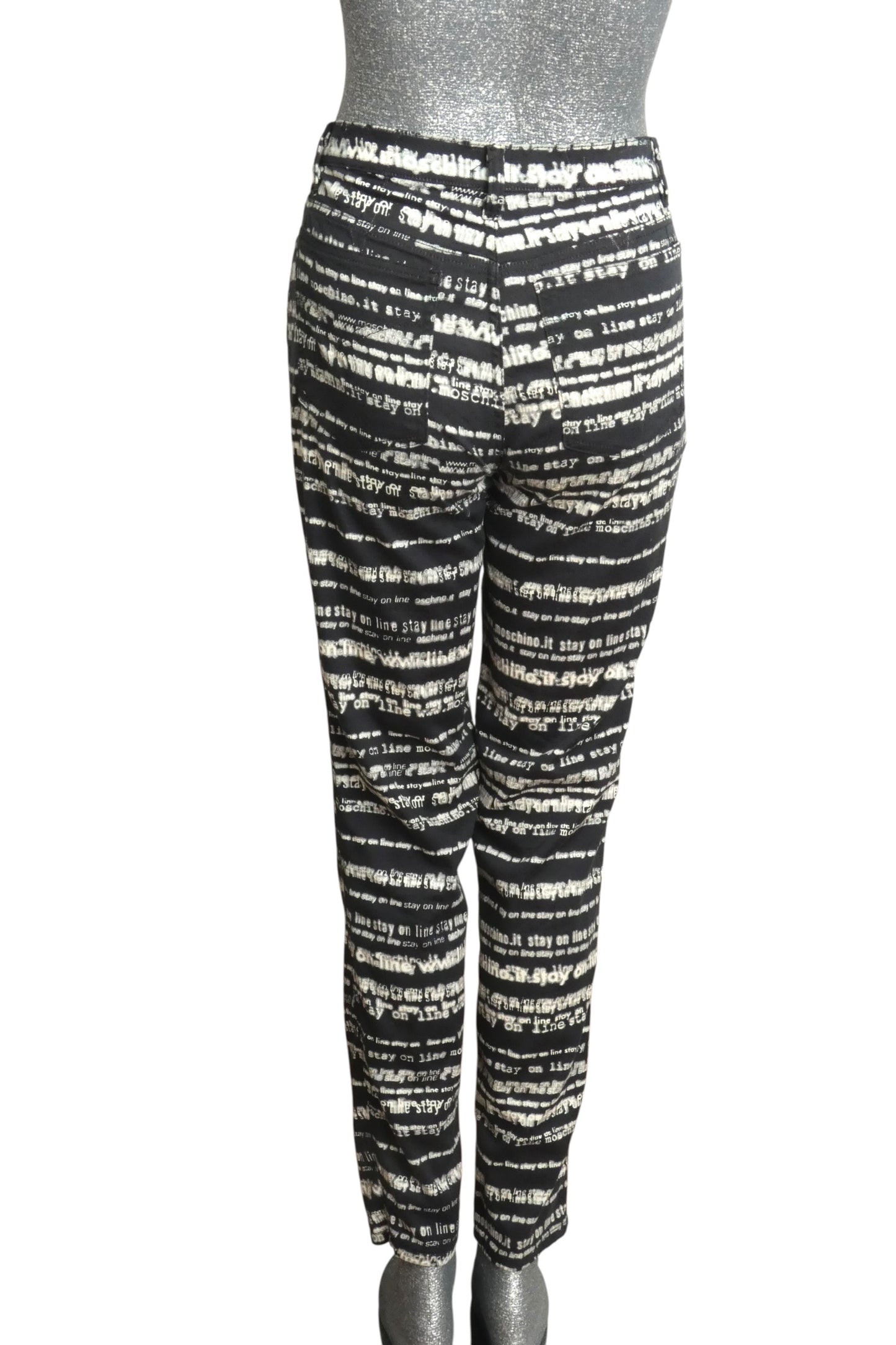 MOSCHINO JEANS - 1990s Graphic Print Knit Pants, Size 8