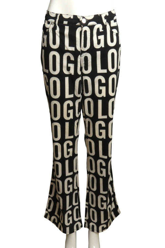 MOSCHINO JEANS - 1990s "Logo" Cotton Pants, Size-10