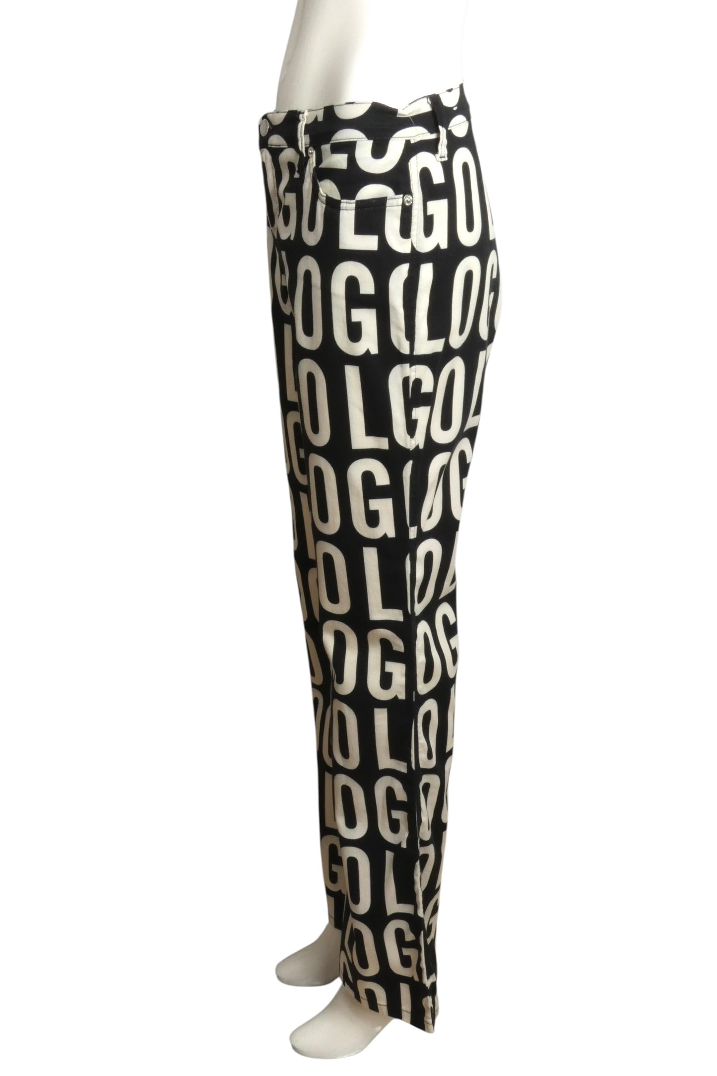 MOSCHINO JEANS - 1990s "Logo" Cotton Pants, Size-10