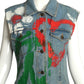 MOSCHINO JEANS - 1990s Painted Denim Vest, Size 6