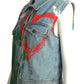 MOSCHINO JEANS - 1990s Painted Denim Vest, Size 6