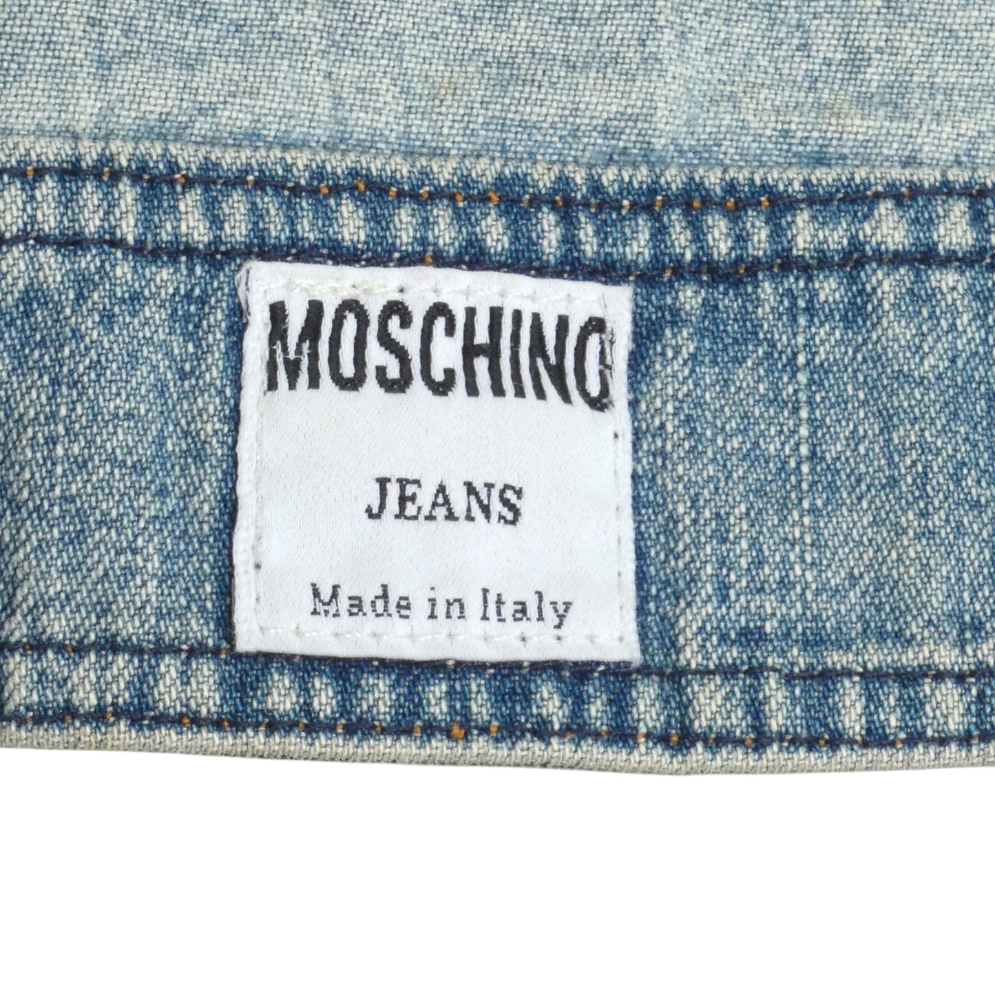 MOSCHINO JEANS - 1990s Painted Denim Vest, Size 6