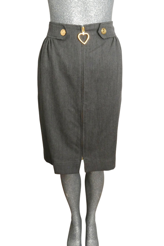 MOSCHINO JEANS - 1990s Wool Pencil Skirt, Size 8