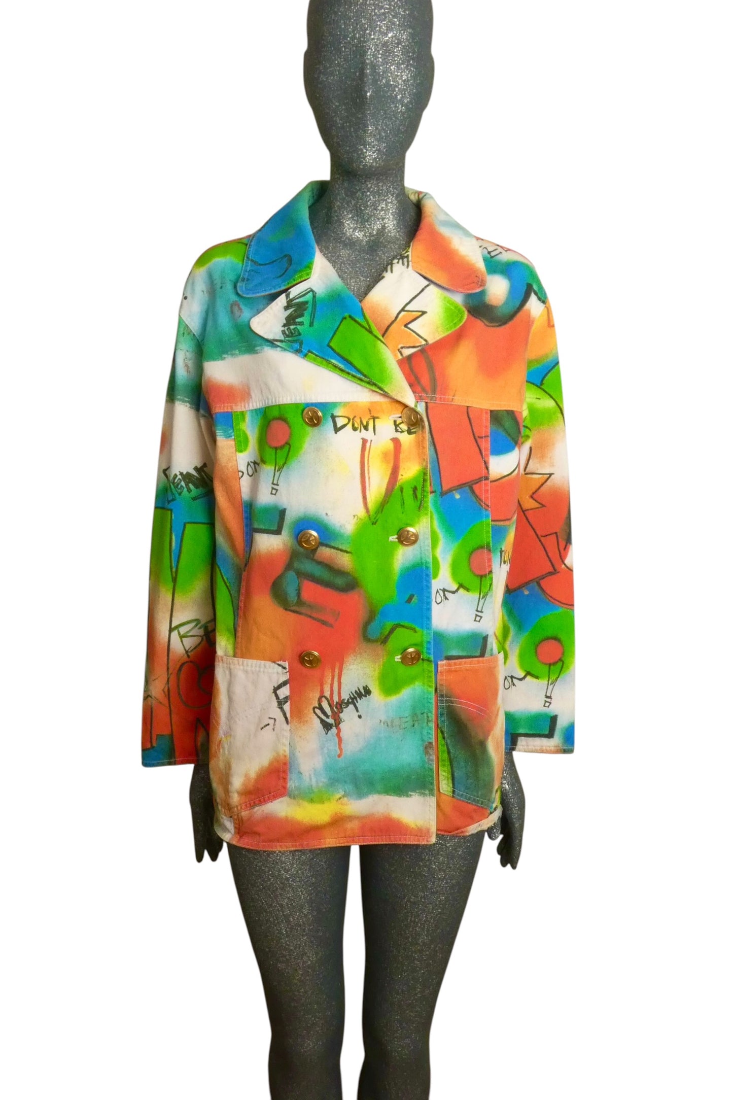 MOSCHINO JEANS - 1994 Graffiti Cotton Jacket, Size-8
