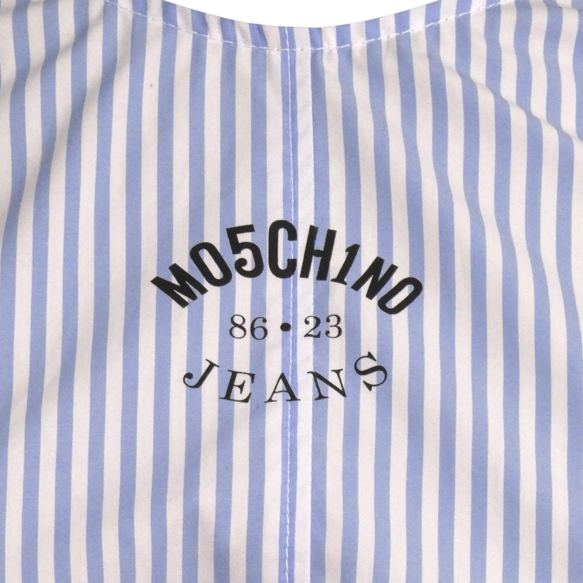 MOSCHINO JEANS - 2025 Blue & White Cotton Stripe Dress, Size-4