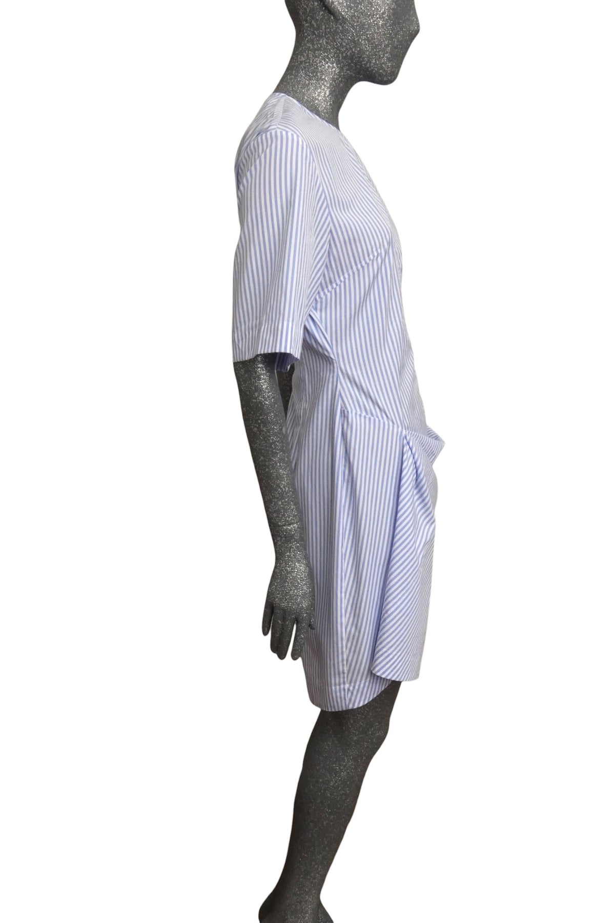 MOSCHINO JEANS - 2025 Blue & White Cotton Stripe Dress, Size-4