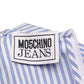 MOSCHINO JEANS - 2025 Blue & White Cotton Stripe Dress, Size-4