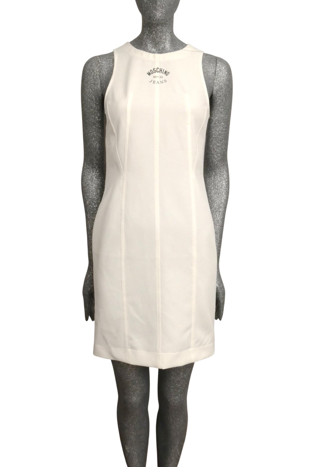 MOSCHINO JEANS - 2025 White Knit Shift Dress, Size-6