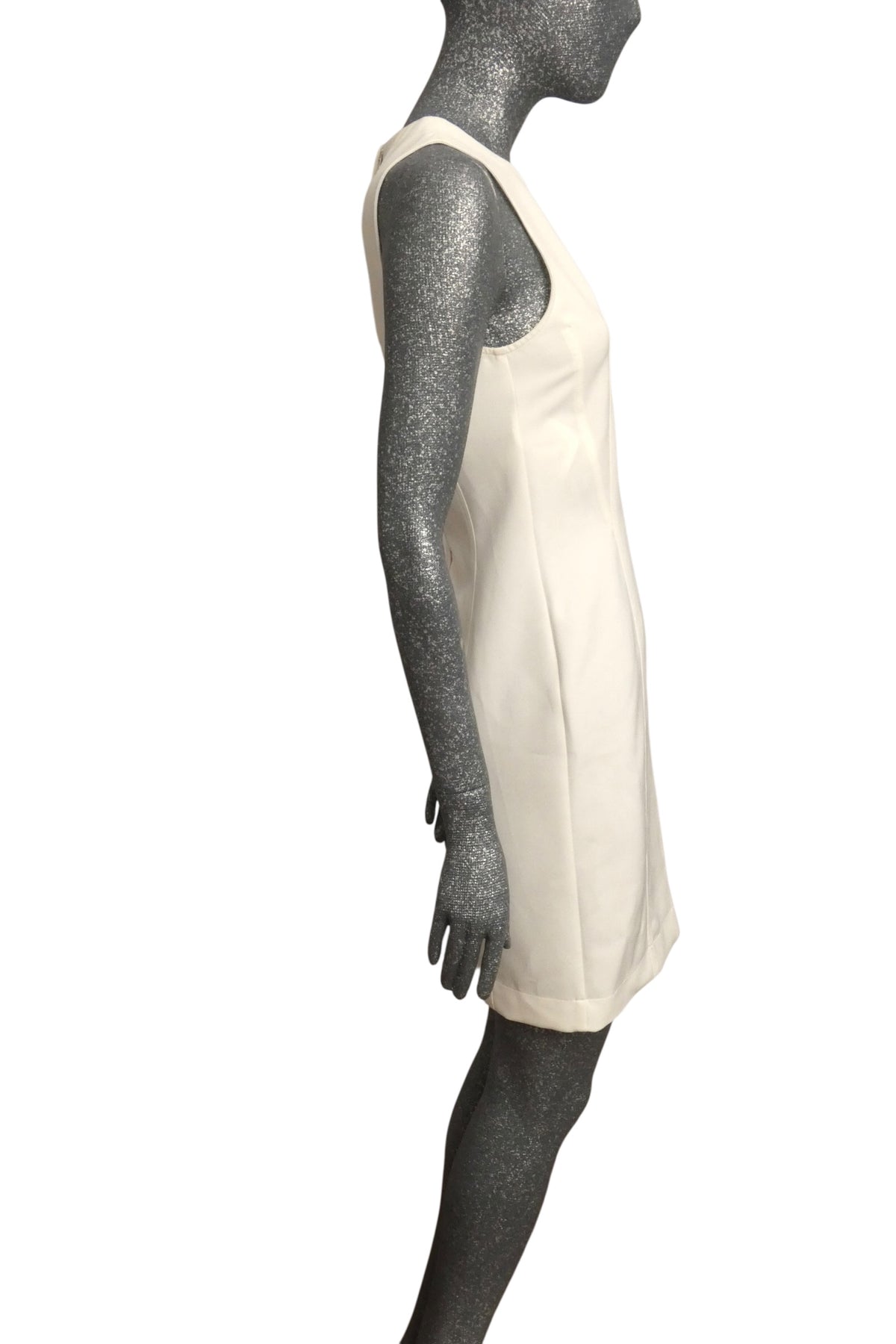 MOSCHINO JEANS - 2025 White Knit Shift Dress, Size-6