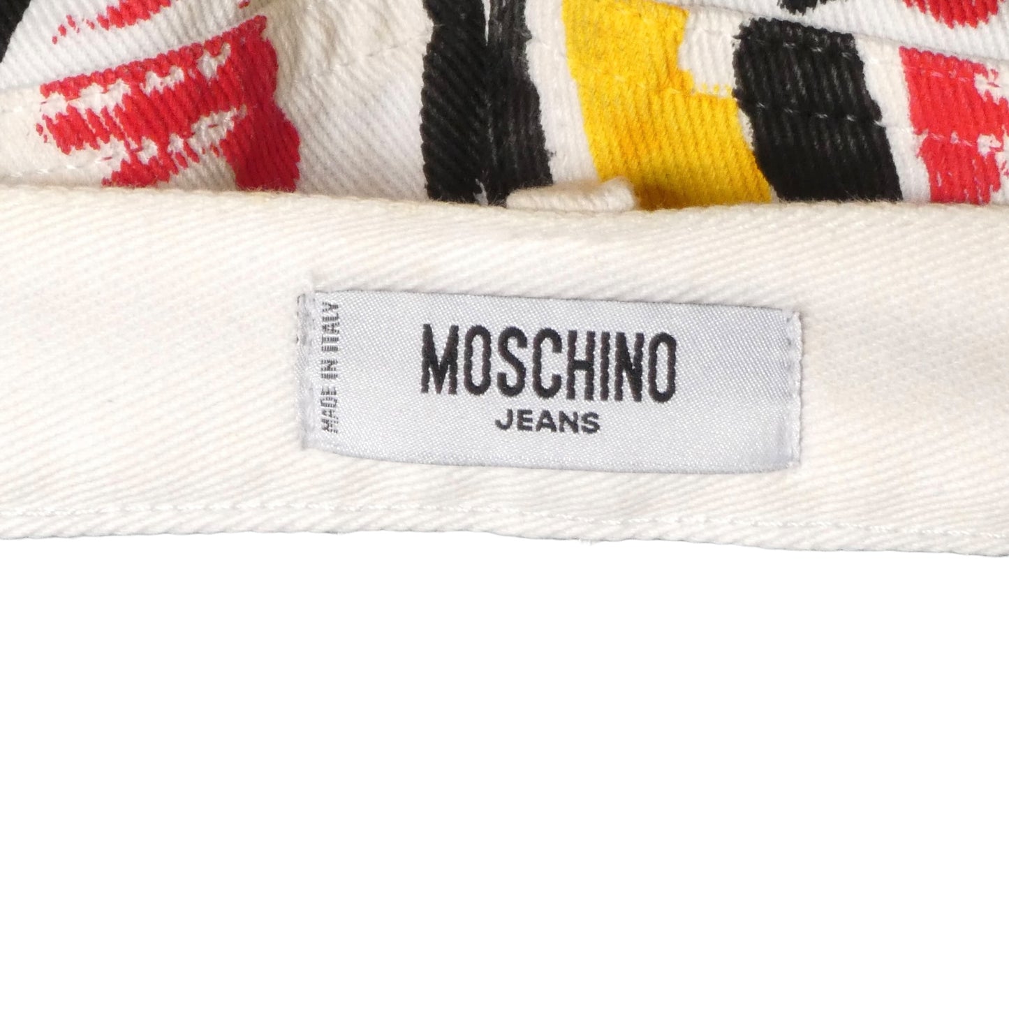 MOSCHINO JEANS - NWT c. 2000 Painted Denim Low-Rise Jeans, Size-W30