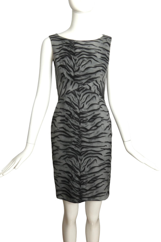 MOSCHINO JEANS - NWT 1990s Animal Print Velour Dress, Size 4