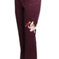 MOSCHINO JEANS - c. 2000 Appliqué Cotton Wide Leg Pants, Size-10