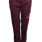 MOSCHINO JEANS - Appliqué Cotton Wide Leg Pants, Size-10