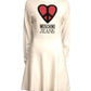 MOSCHINO JEANS - PS2024 White Heart Knit Dress, Size-8