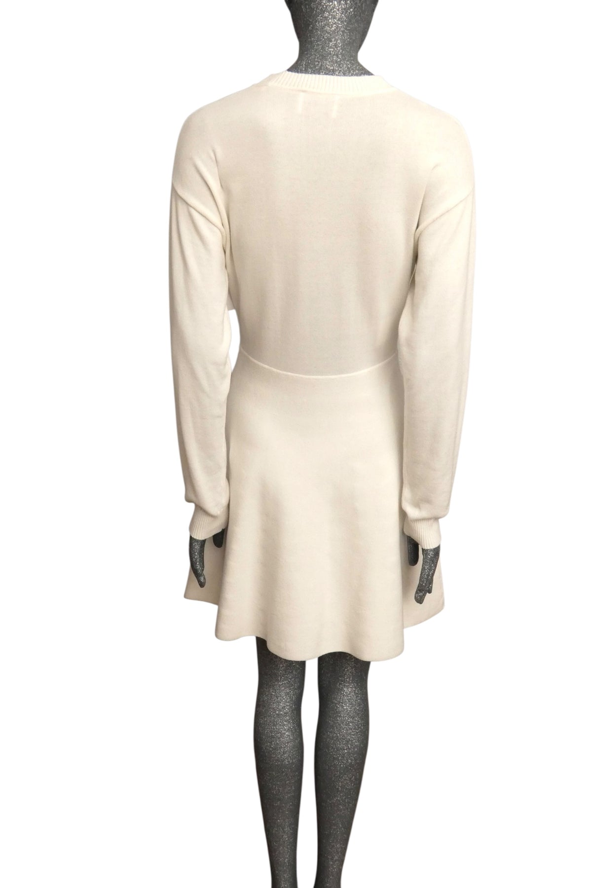 MOSCHINO JEANS - PS2024 White Heart Knit Dress, Size-8