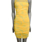 MOSCHINO JEANS - 2024 Yellow & Blue Shirred Mesh Print Dress, Size-6