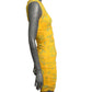 MOSCHINO JEANS - 2024 Yellow & Blue Shirred Mesh Print Dress, Size-6