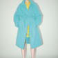 MOSCHINO JEANS - 2024 Yellow & Blue Shirred Mesh Print Dress, Size-6