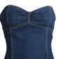 MOSCHINO - 1980s (late) Strapless Denim Dress, Size 6