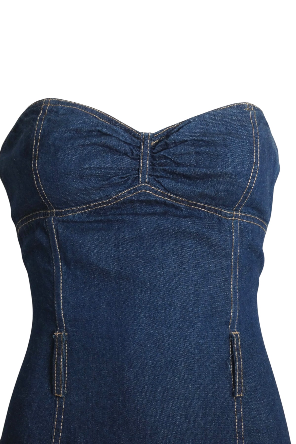 MOSCHINO - 1980s (late) Strapless Denim Dress, Size 6