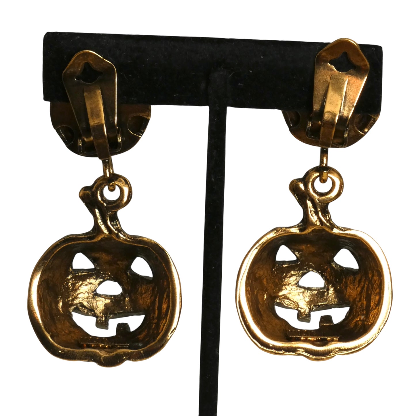 MOSCHINO COUTURE! - 2020 Gold Jack-o-Lantern Earrings
