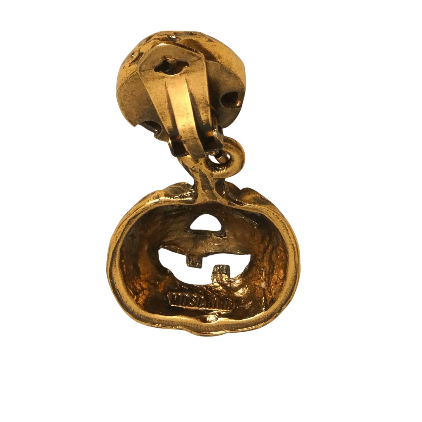 MOSCHINO COUTURE! - 2020 Gold Jack-o-Lantern Earrings