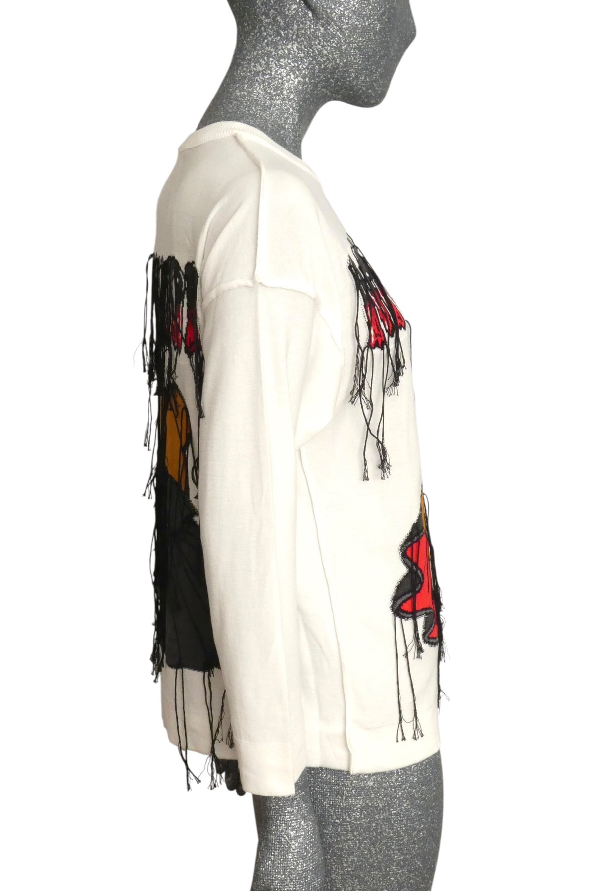 MOSCHINO COUTURE! - 2020 NWT Teddy Vampire Intarsia Fringe Sweater, Multiple Sizes Available