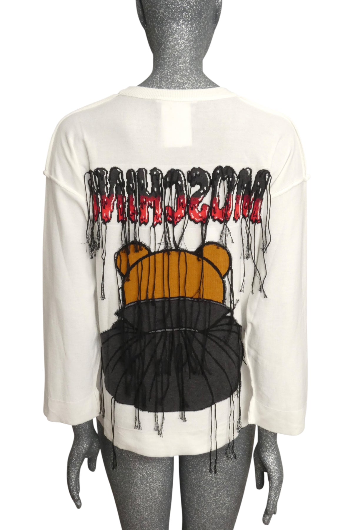 MOSCHINO COUTURE! - 2020 NWT Teddy Vampire Intarsia Fringe Sweater, Multiple Sizes Available