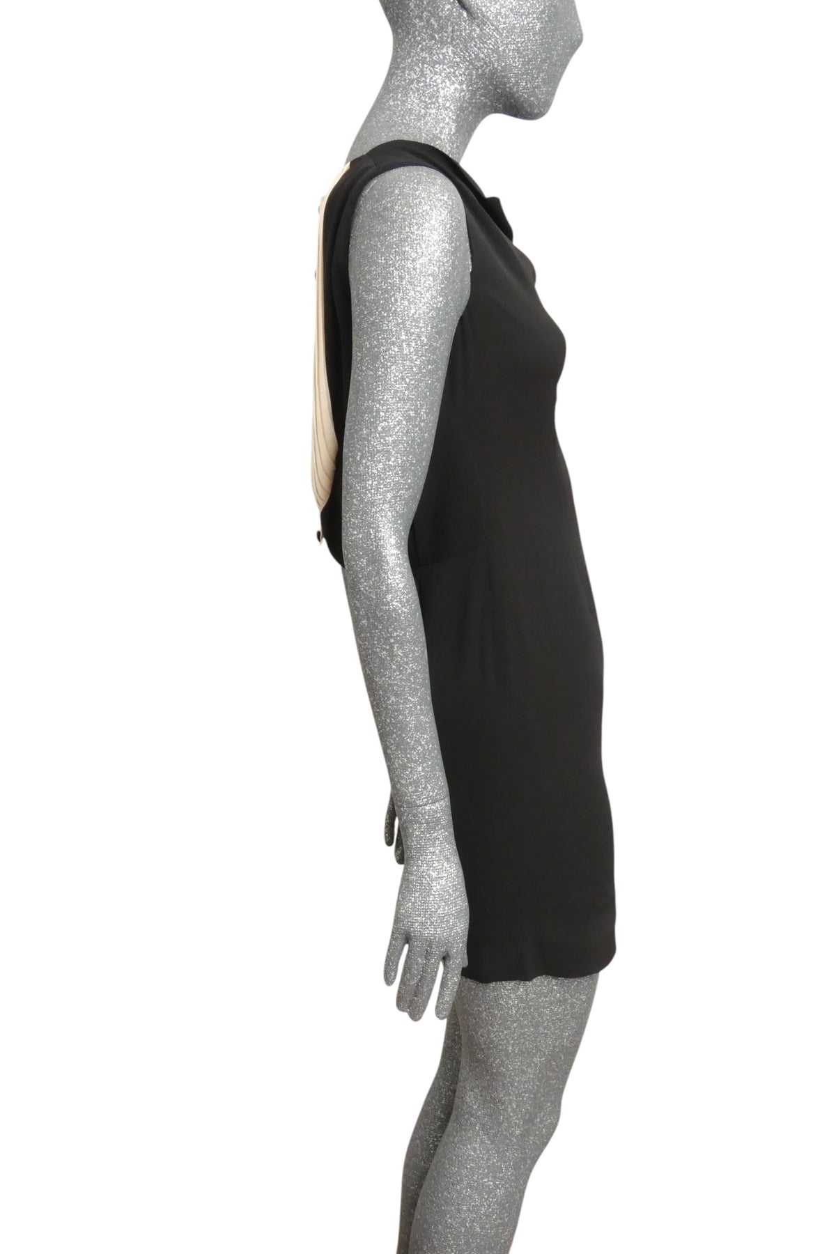 MOSCHINO CHEAP & CHIC - 1990s Reverse Tuxedo Dress, Size-4