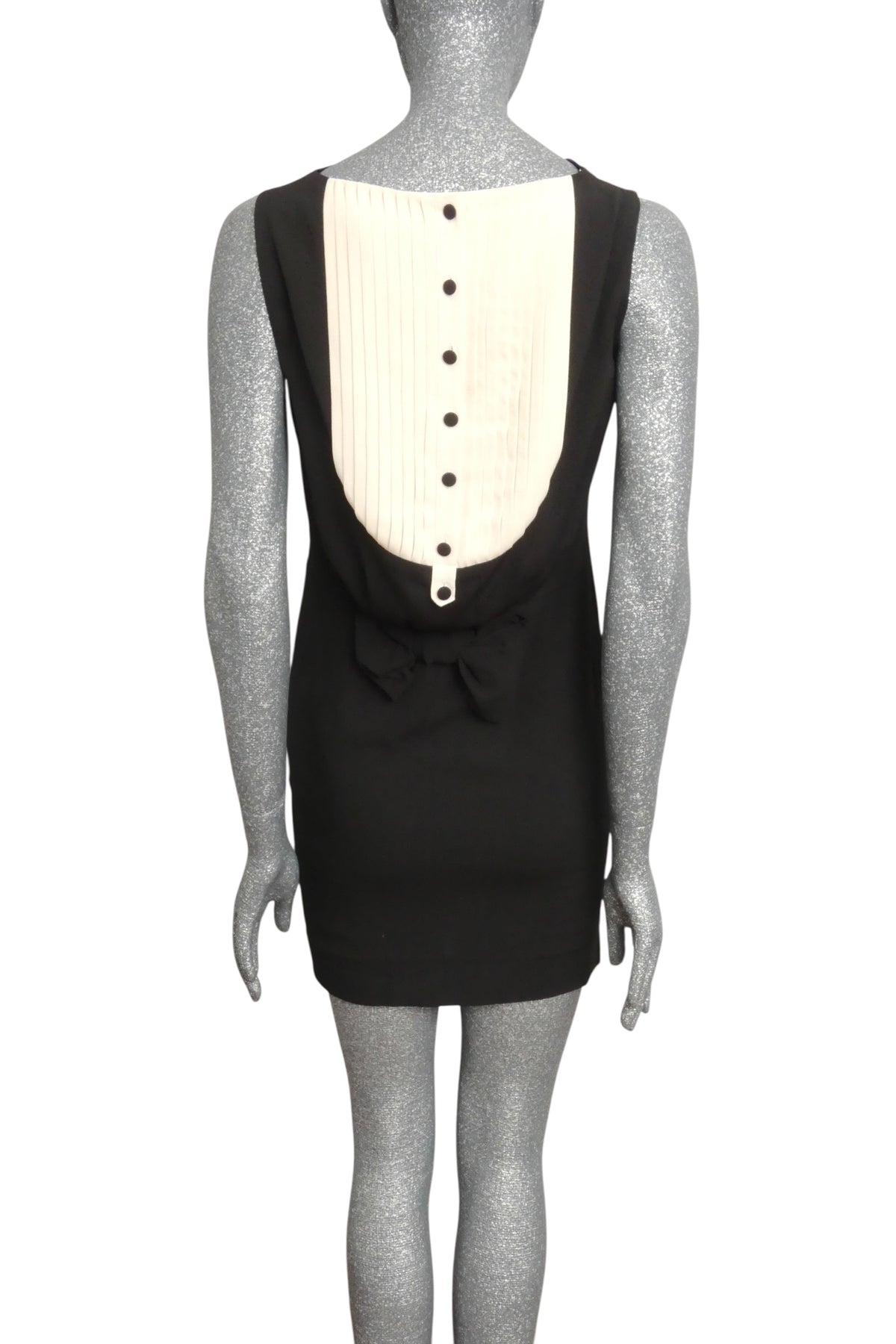 MOSCHINO CHEAP & CHIC - 1990s Reverse Tuxedo Dress, Size-4