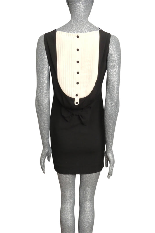 MOSCHINO CHEAP & CHIC - 1990s Reverse Tuxedo Dress, Size-4