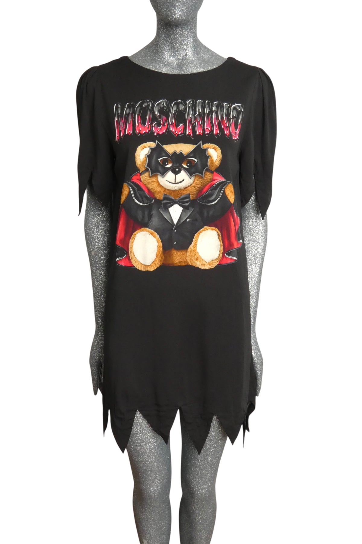 MOSCHINO COUTURE! - 2020 Black Vampire Bear Dress, Size-6