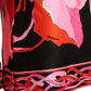 1970s Polyester Knit Floral Blouse, Size-6