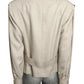 NINA RICCI - 1980s Silver Chevron Blazer, Size-10