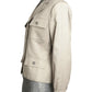 NINA RICCI - 1980s Silver Chevron Blazer, Size-10