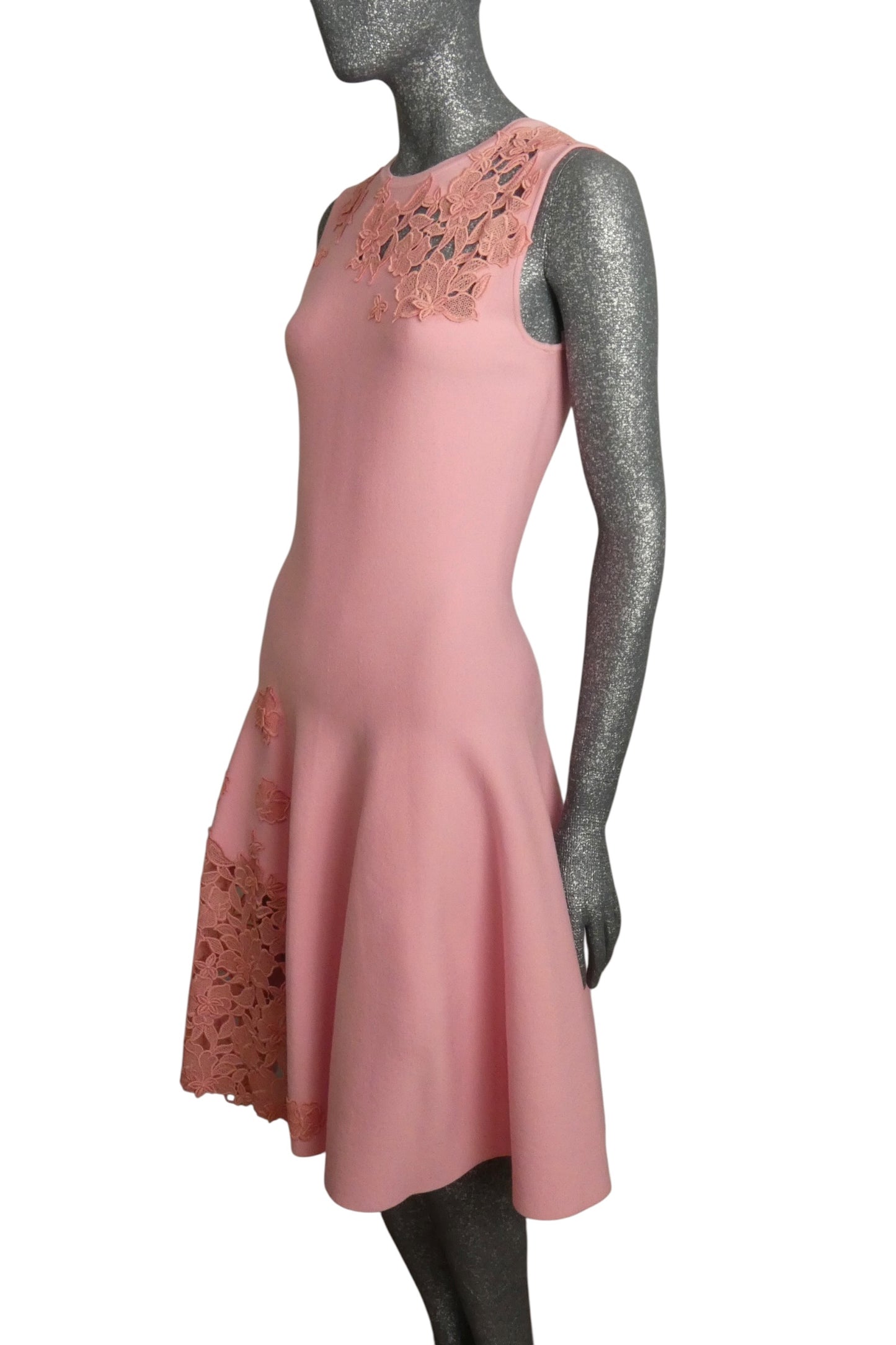 OSCAR DE LA RENTA-2023 Knit Appliqué Dress, Size-Small