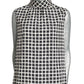 OSCAR DE LA RENTA - 2015 Silk Check Blouse, Size-10