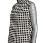 OSCAR DE LA RENTA - 2015 Silk Check Blouse, Size-10