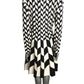 OSCAR DE LA RENTA - 2020 Black & White Chevron Knit Dress, Size- XLarge