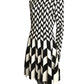 OSCAR DE LA RENTA - 2020 Black & White Chevron Knit Dress, Size- XLarge