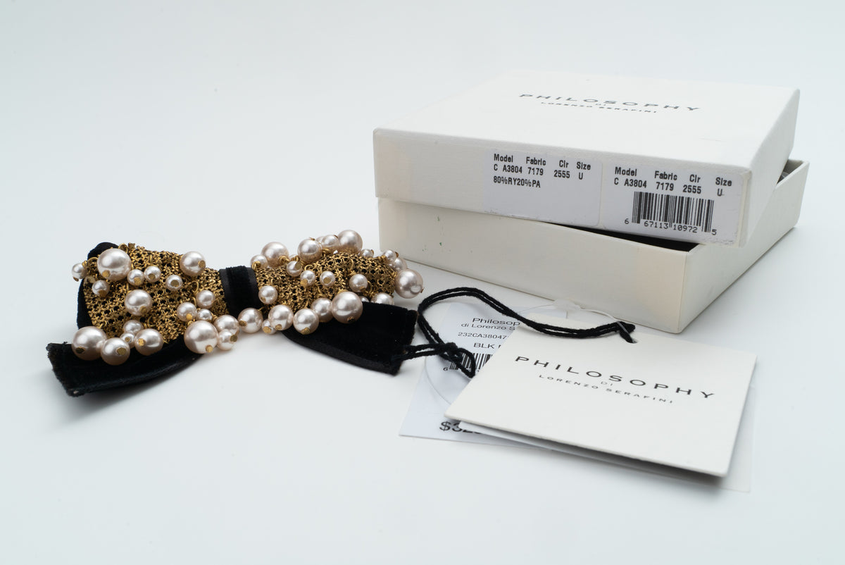 PHILOSOPHY DI LORENZO SERAFINI- 2023 Velvet & Mesh Statement Brooch