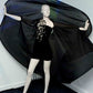 PIERRE CARDIN (HAUTE COUTURE)-2007 Black Organza Hoop Coat, Size-OS