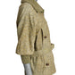 PIERRE CARDIN- 1970s Green Wool Tweed & Knit Coat, Size-6